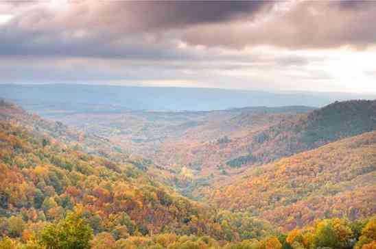 sques de robles, castaños y hayas con los colores del otoño en la Sierra de Francia, Reserva de la Biosfera.